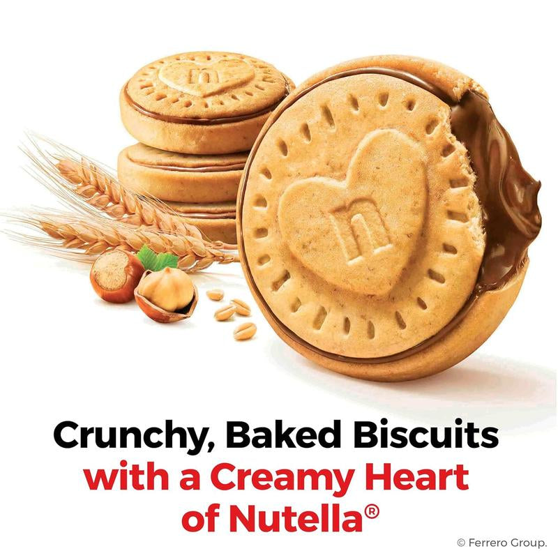 Nutella Biscuits, 20 Count Cookies, Hazelnut Spread with Cocoa, Holiday Christmas Cookies, 9.7 Oz