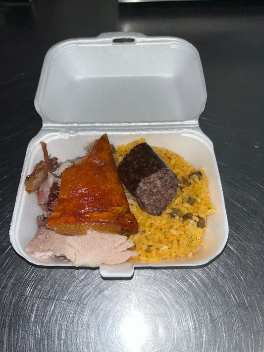 Mini Servicio Arroz, lechón y morcilla